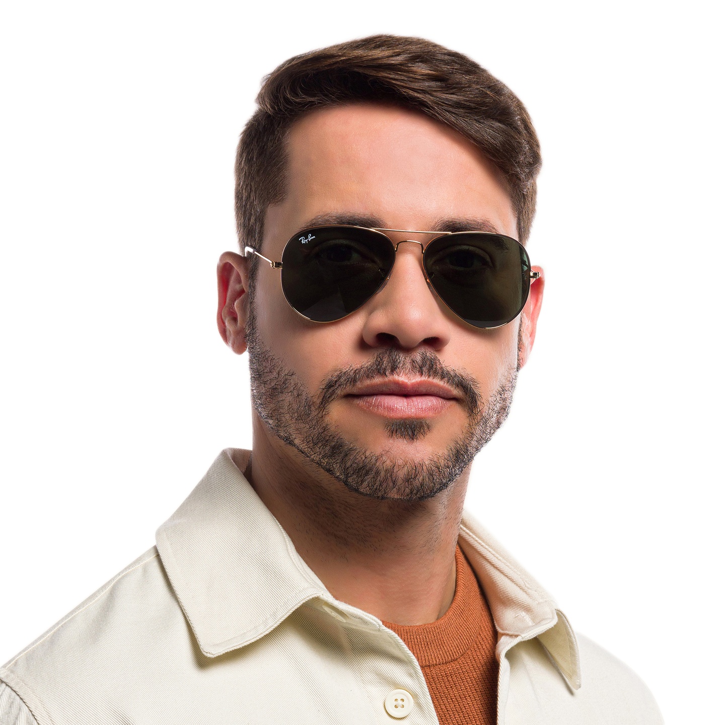 Ray-Ban Pilot Classic Sunglasses in Gold – Model Photo 6