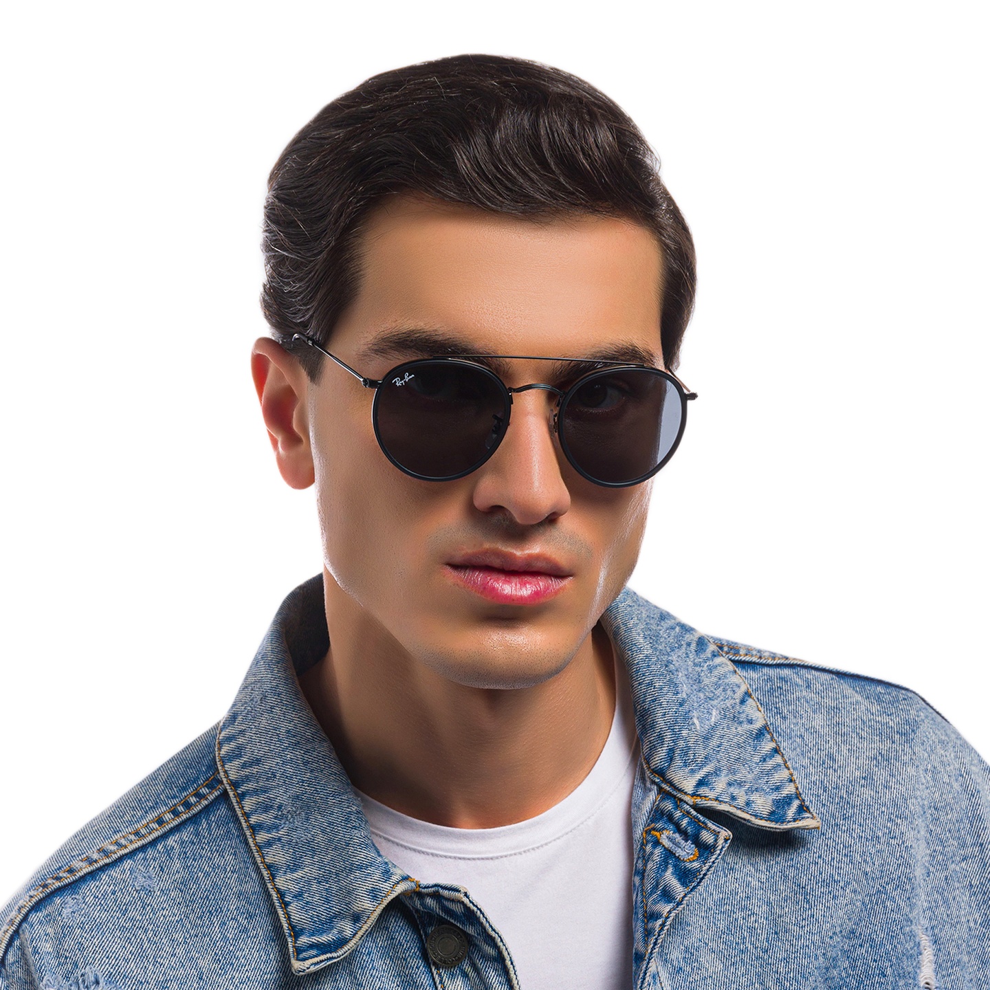Ray-Ban Pilot Classic Sunglasses in Black – Model Photo 7