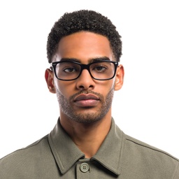 Ray-Ban Unisex Square Eyeglasses in Black – Model Photo 6