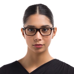 Ray-Ban Unisex Square Eyeglasses in Dark Havana – Model Photo 2