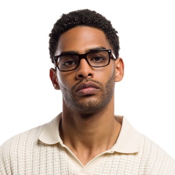 Ray-Ban Unisex Square Eyeglasses in Dark Havana – Model Photo 7