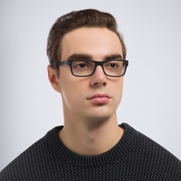 Ray-Ban Optics Rectangle Eyeglasses in Black – Model Photo 5