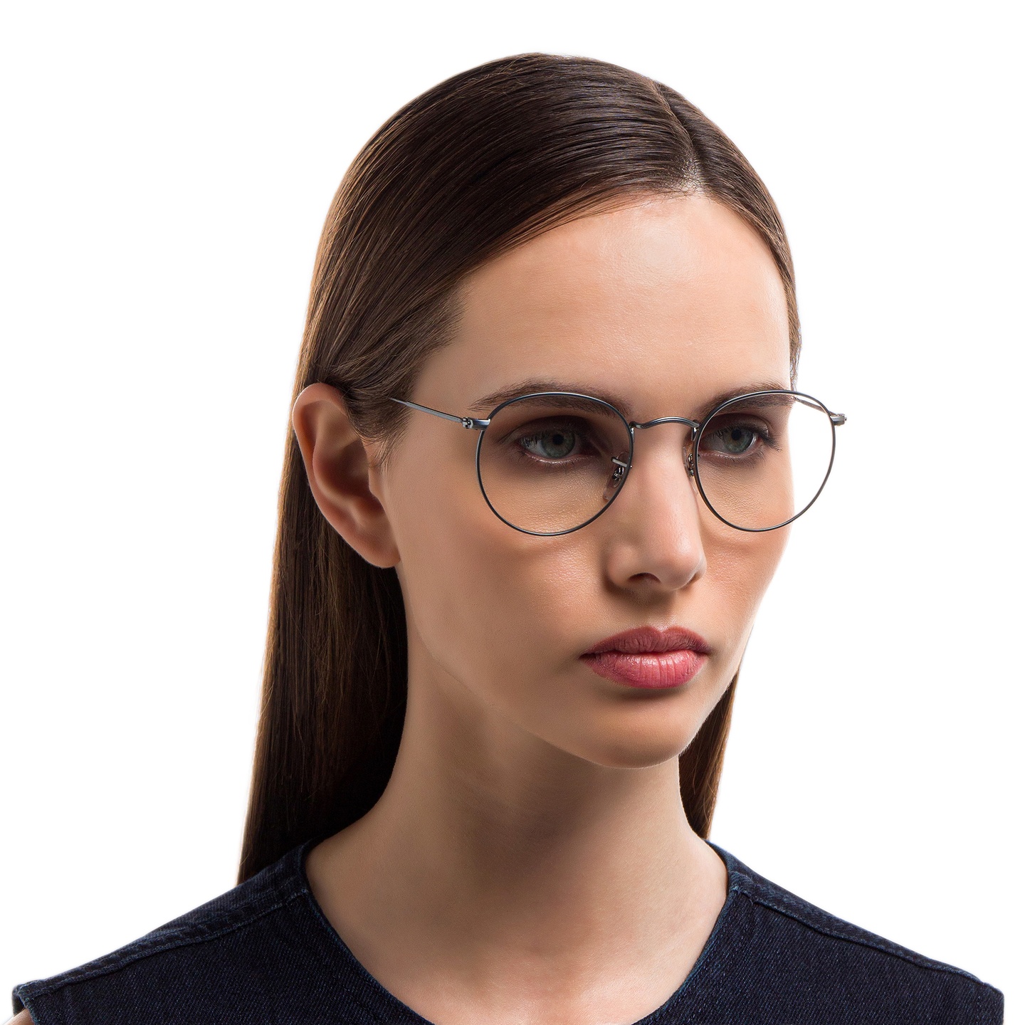 Shop Ray-Ban Round Metal Optics Eyeglasses in Ruthenium online.