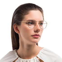 Shop Ray-Ban Round Metal Optics Eyeglasses in Gold online.
