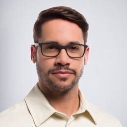 Ray-Ban Optics Unisex Rectangle Eyeglasses in Black – Model Photo 8