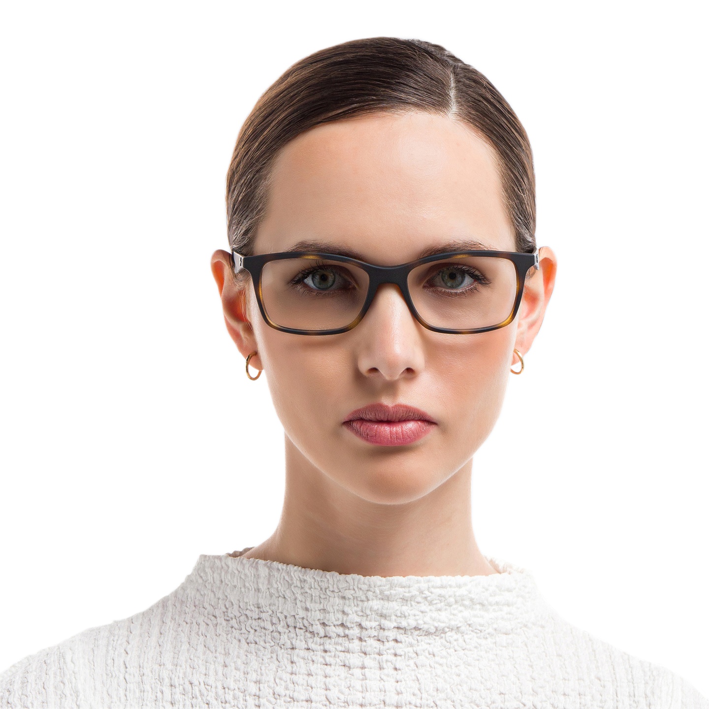 Shop Ray-Ban Optics Unisex Rectangle Eyeglasses in Havana online.