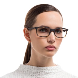 Shop Ray-Ban Optics Unisex Rectangle Eyeglasses in Havana online.