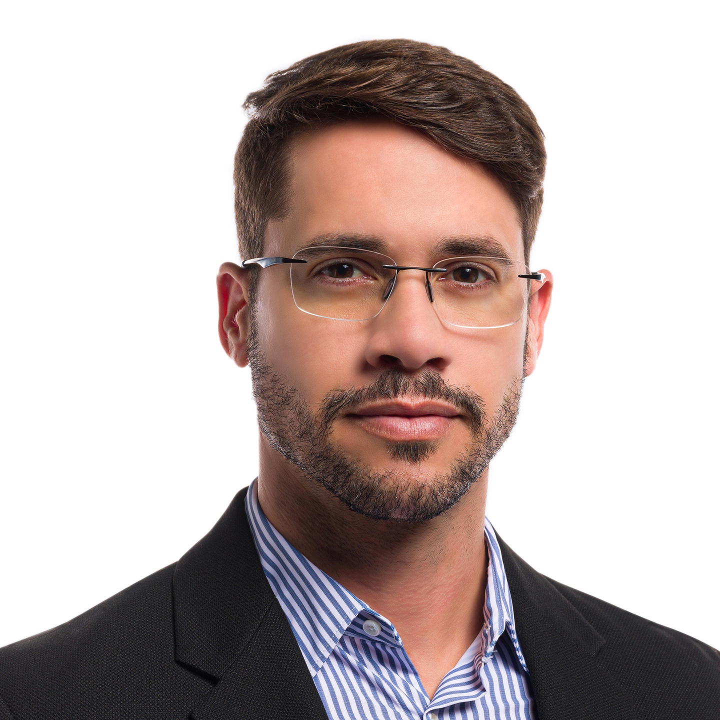 Shop Oakley Wingfold™ EVS Rimless Rectangle Eyeglasses in Satin Black online.