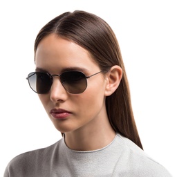 Ray-Ban Hexagonal Flat Lenses Sunglasses in Gunmetal – Model Photo 5