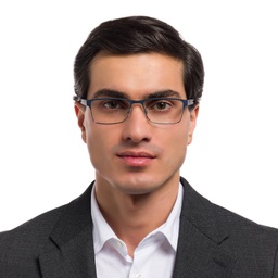Emporio Armani Rectangle Eyeglasses in Rubber Blue & Gunmetal – Model Photo 2