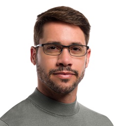 Oakley Steel Plate™ Rectangle Eyeglasses in Powder Coal – Model Photo 5