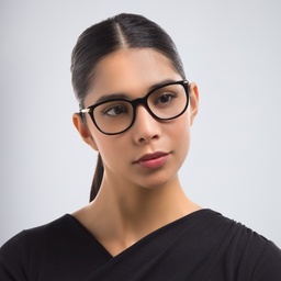 Shop BURBERRY Square Eyeglasses in Black online.