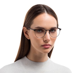 Ray-Ban Unisex Panthos Eyeglasses in Black – Model Photo 2