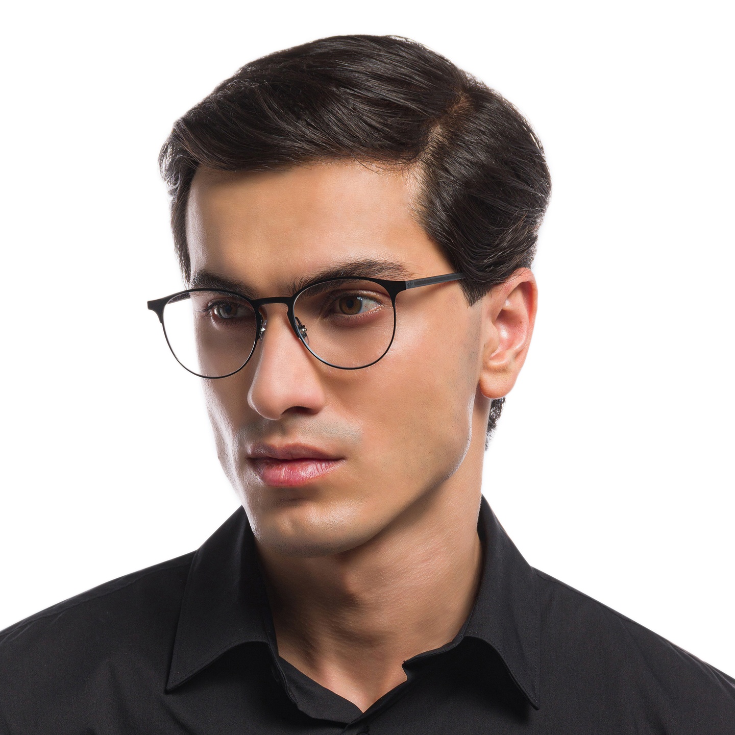 Ray-Ban Unisex Panthos Eyeglasses in Black – Model Photo 5