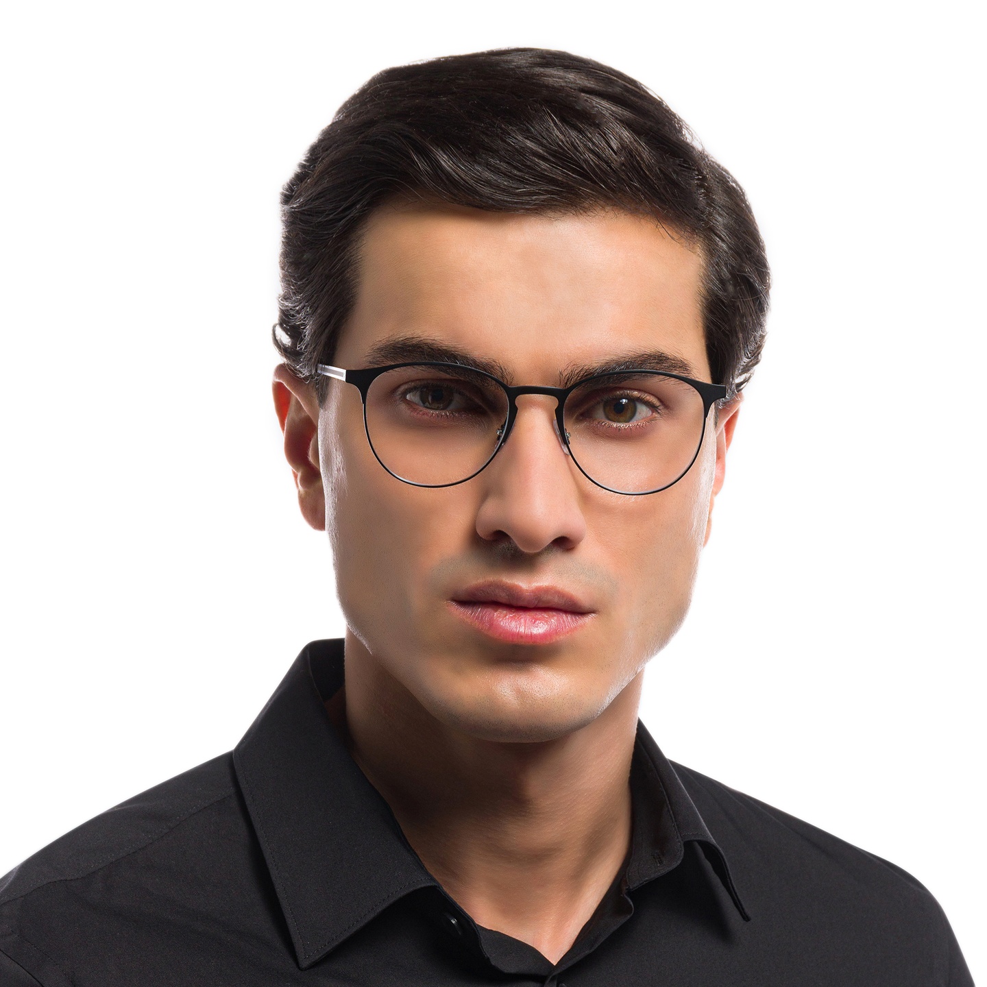 Ray-Ban Unisex Panthos Eyeglasses in Black – Model Photo 6