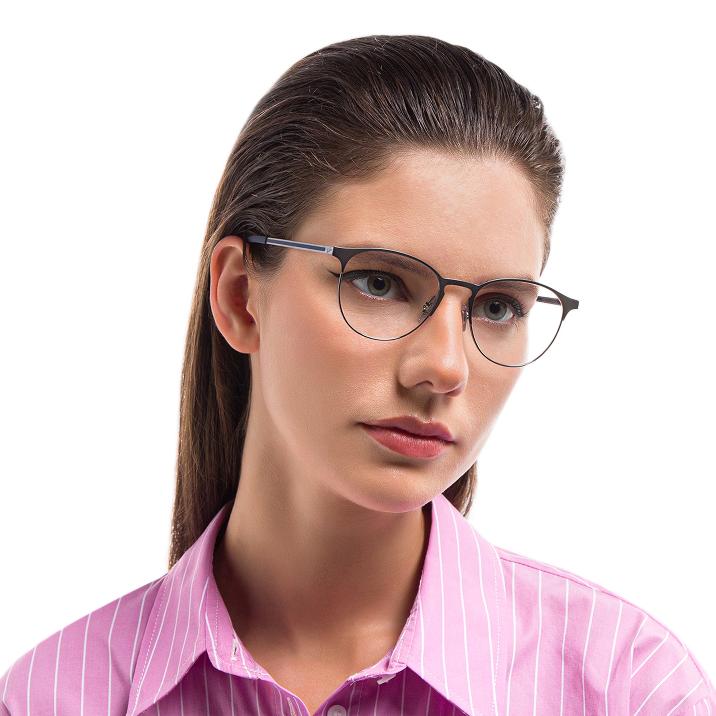 Ray-Ban Unisex Panthos Eyeglasses in Gunmetal – Model Photo 1