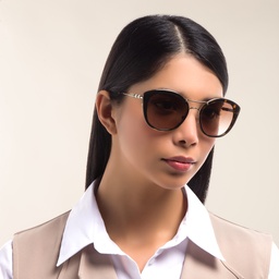 Shop BURBERRY Cat-Eye Sunglasses in Dark Havana online.