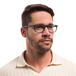 Shop Emporio Armani Rectangle Eyeglasses in Matte Black online.