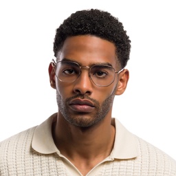 Ray-Ban Unisex Hexagonal Irregular Eyeglasses in Rose Gold – Model Photo 7