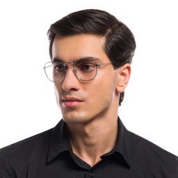 Ray-Ban Frank Unisex Square Eyeglasses in Gunmetal – Model Photo 6