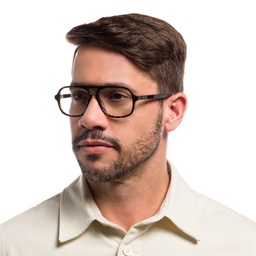 EYE'M Aviator Eyeglasses in Havana – Model Photo 2