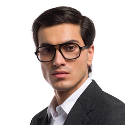 Shop EYE'M Aviator Eyeglasses in Black Gold online.