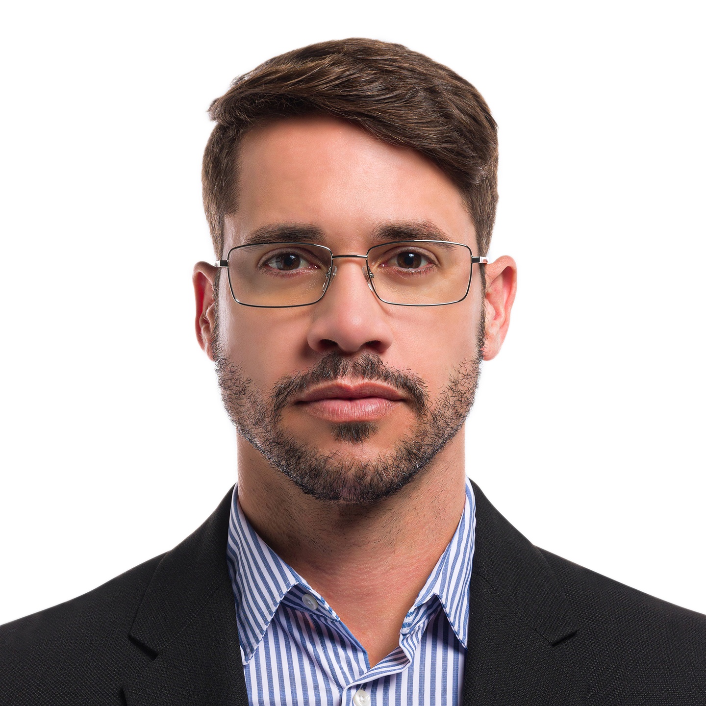 Shop EYE'M Wide Rectangle Eyeglasses in Silver online.