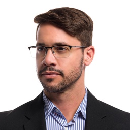 Shop EYE'M Half Rim Rectangle Eyeglasses in Gunmetal online.