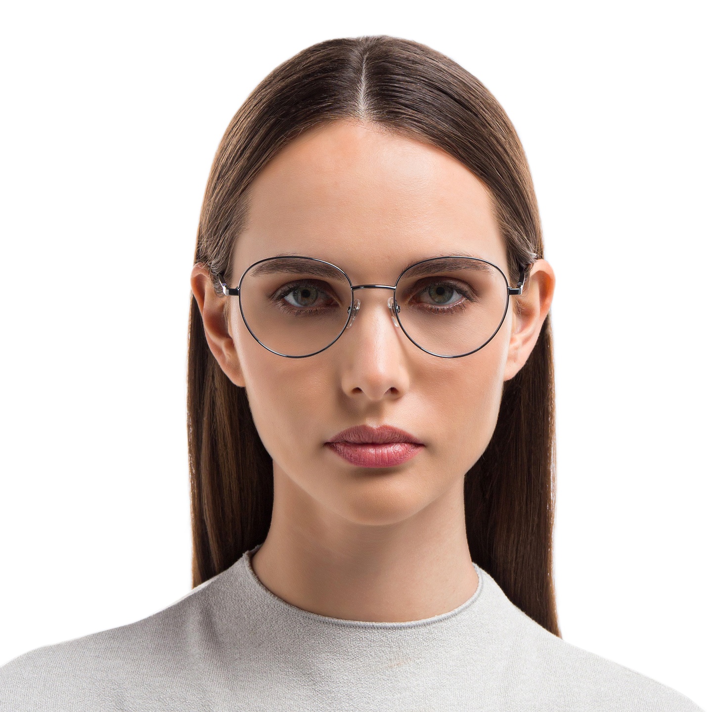 Shop EYE'M Unisex Round Eyeglasses in Gunmetal online.