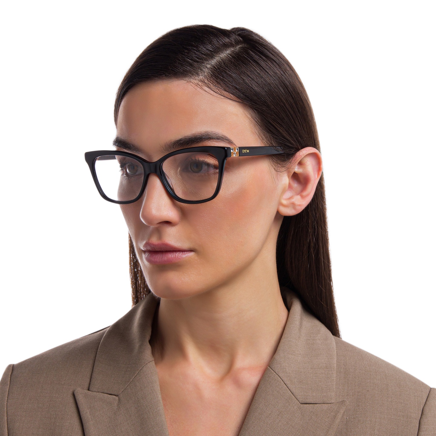 Shop EYE'M Cat Eye Eyeglasses in Matte Black online.