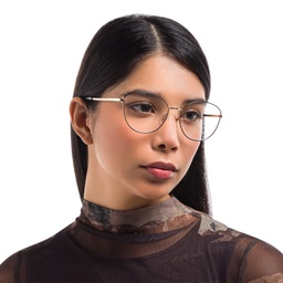 EYE'M Wide Cat Eye Eyeglasses in Black – Model Photo 5