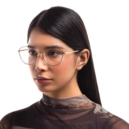 EYE'M Wide Cat Eye Eyeglasses in Black – Model Photo 6