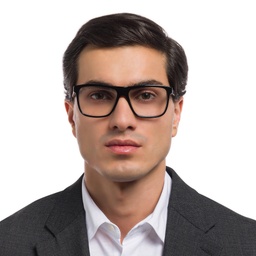 Shop EYE'M Square Eyeglasses in Matte Black online.