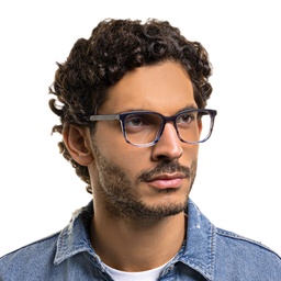 Shop EYE'M Square Eyeglasses in Blue online.