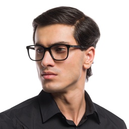 Shop EYE'M Square Eyeglasses in Black online.