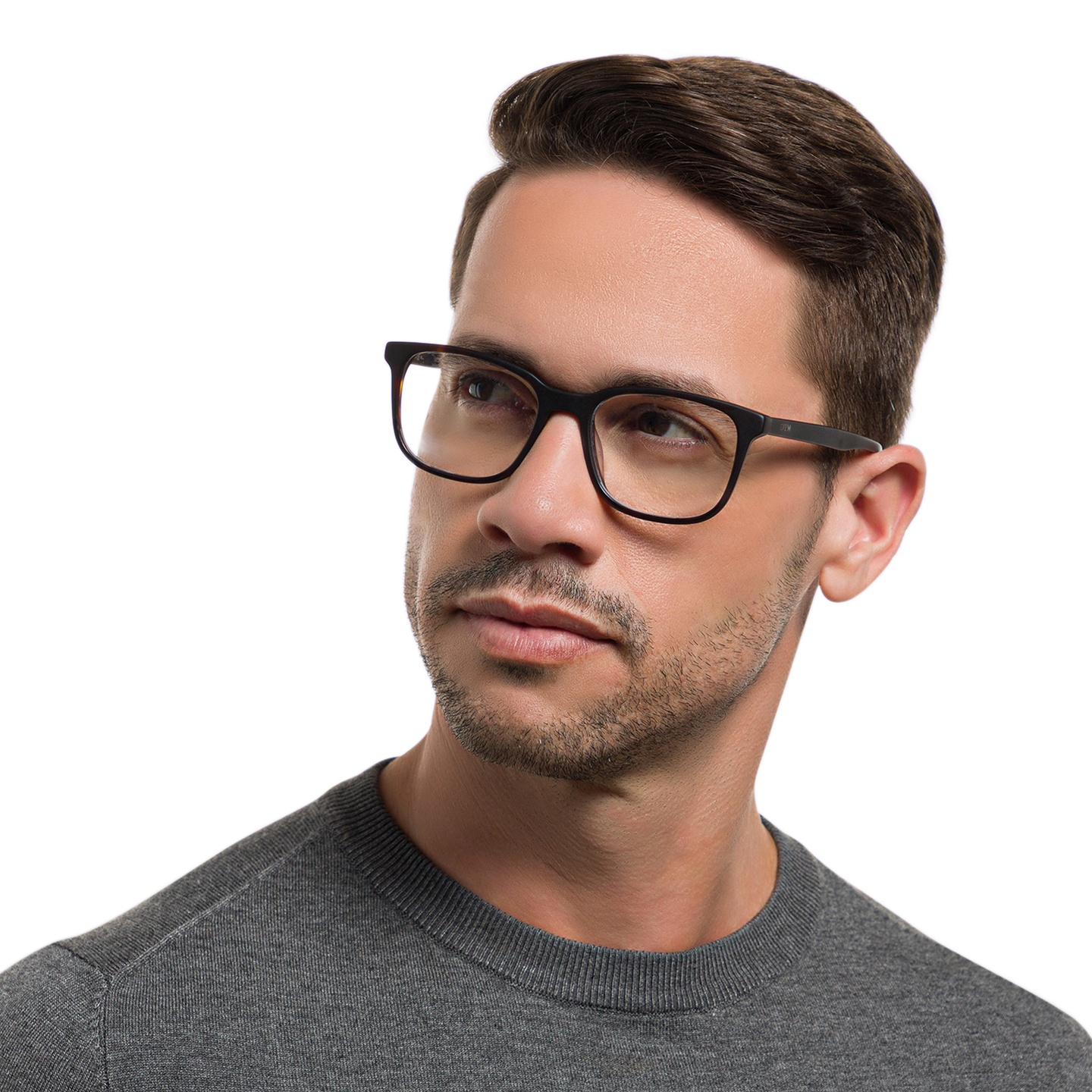 Shop EYE'M Square Eyeglasses in Dark Havana online.