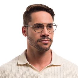 EYE'M Round Eyeglasses in Black – Model Photo 2