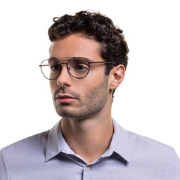 EYE'M Round Eyeglasses in Havana – Model Photo 2