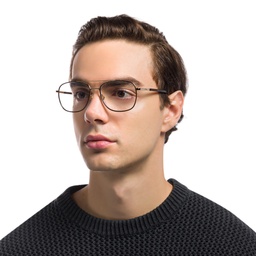 Shop EYE'M Wide Square Eyeglasses in Havana online.