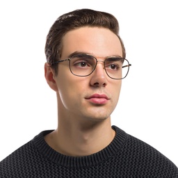 Shop EYE'M Wide Square Eyeglasses in Havana online.