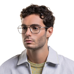 Shop EYE'M Wide Square Eyeglasses in Black online.