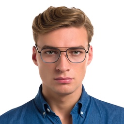 Shop EYE'M Square Eyeglasses in Black online.