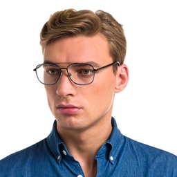 Shop EYE'M Square Eyeglasses in Black online.