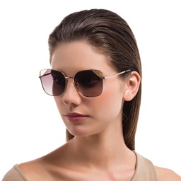 Shop EYE'M Cat Eye Sunglasses in Gold online.