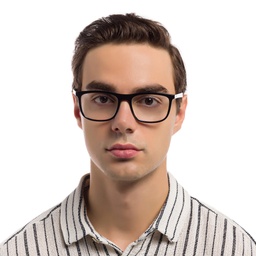 Shop Emporio Armani Wide Rectangle Eyeglasses in Shiny Black online.