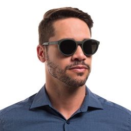 Emporio Armani Panthos Eyeglasses in Matte Black – Model Photo 7