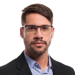 EYE'M Wide Rectangle Eyeglasses in Black & Silver – Model Photo 5