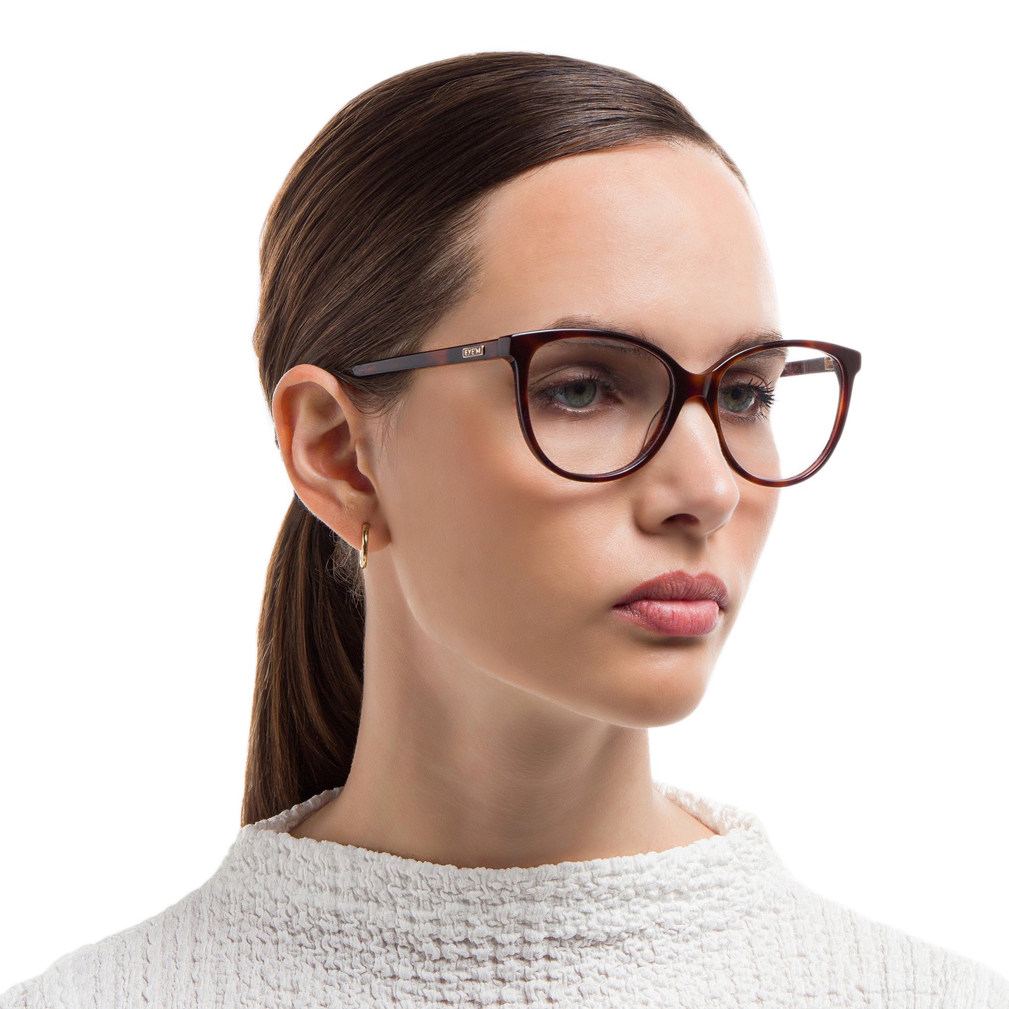Shop EYE'M Cat Eye Eyeglasses in Havana online.
