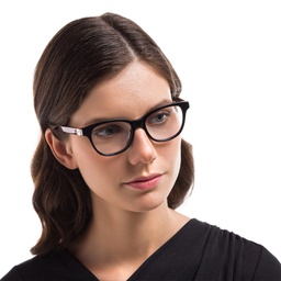 Shop EYE'M Square Eyeglasses in Black & Burgundy online.