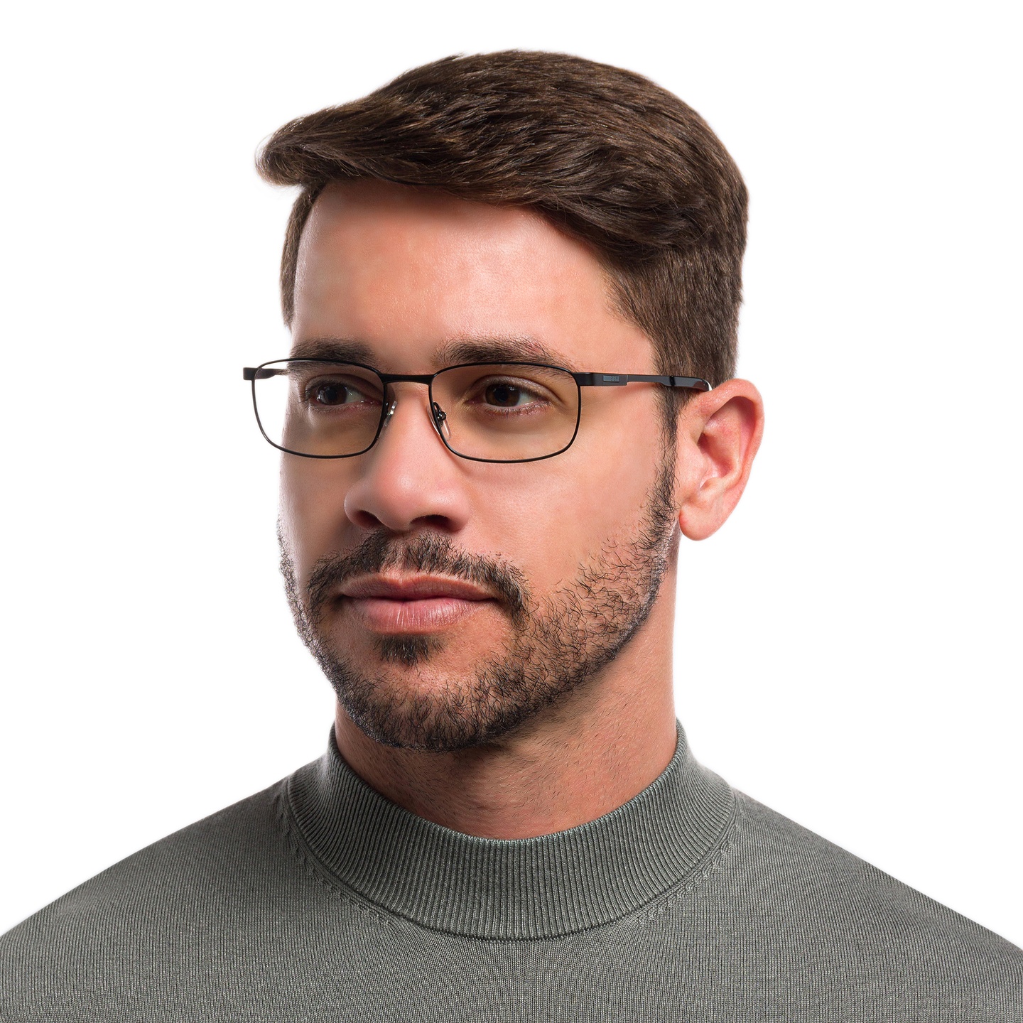 Shop EYE'M Rectangle Eyeglasses in Black online.